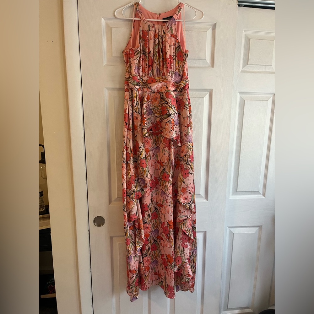 R&M Richards Pink Floral Maxi Dress